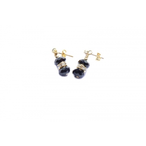 Stunning Black Crystal Drop Earrings